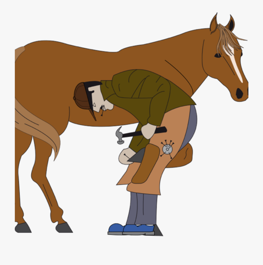 Transparent Horse Png Clipart - Horseshoe And Horse Clipart, Transparent Clipart