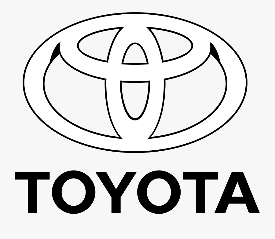 Transparent Oval Clipart Black And White - White Toyota Logo Vector, Transparent Clipart