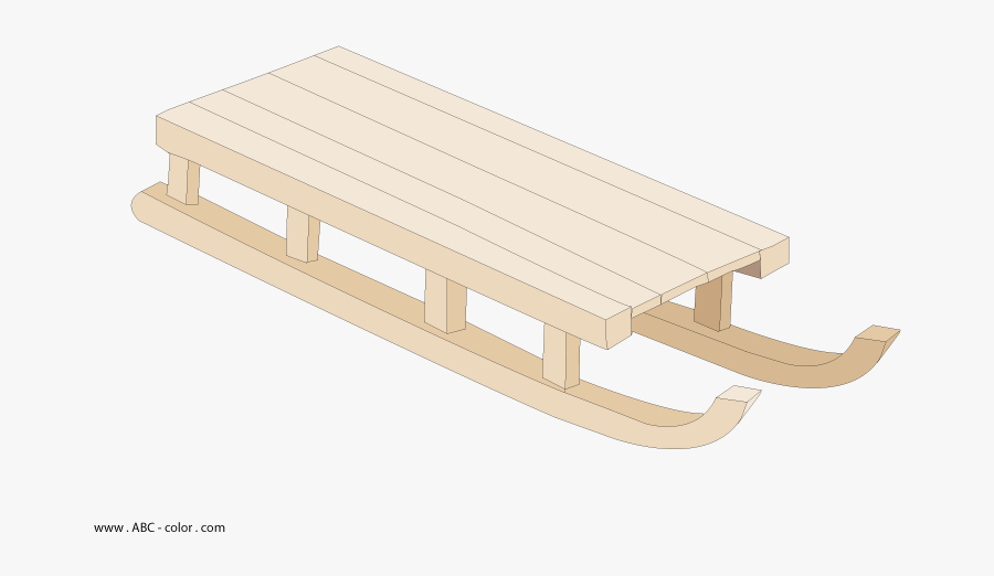Sledge Raster Clipart - Toboggan, Transparent Clipart