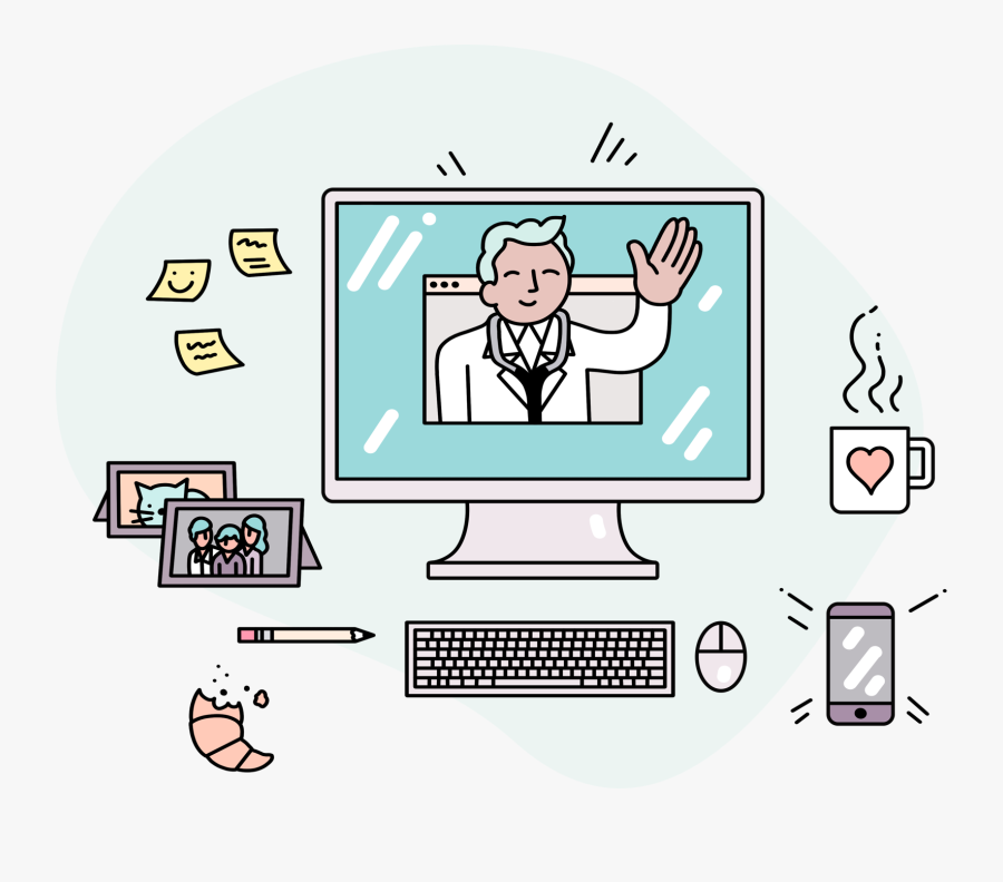 Transparent Doctor Talking To Patient Clipart - Cartoon, Transparent Clipart