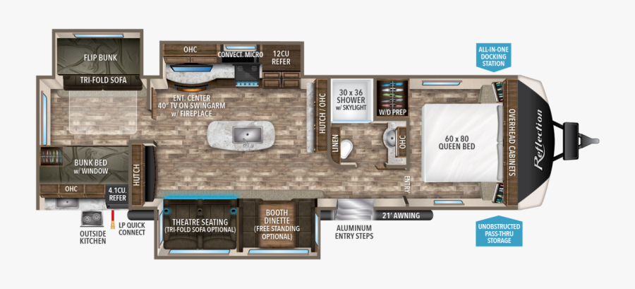 Grand Design Reflection 312bhts, Transparent Clipart