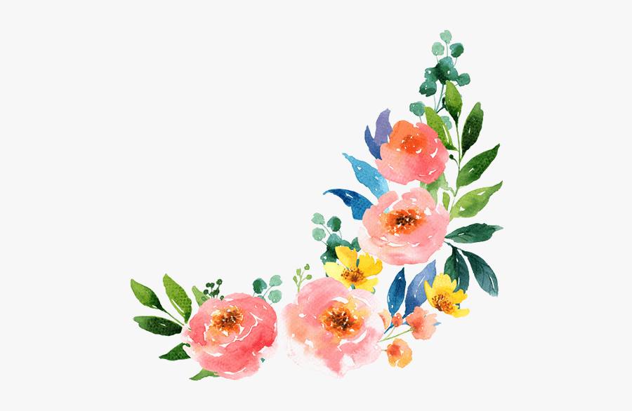 Water Paint Flowers Png, Transparent Clipart
