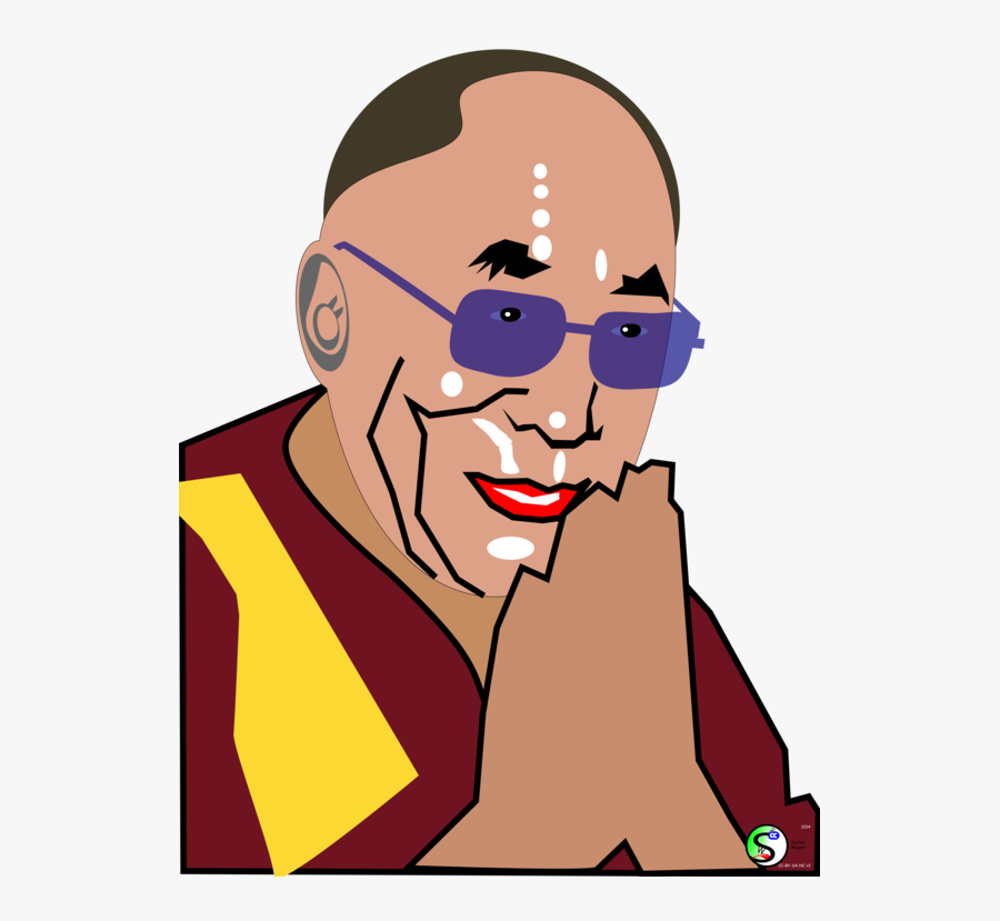 Emotion,hairstyle,art - Dalai Lama Clip Art, Transparent Clipart