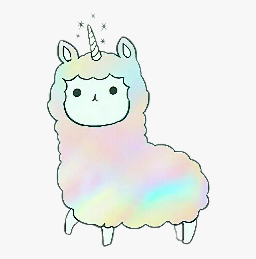 #lamacorn #lama #unicorn #sticker #rinbowlamacorn - Alpaca Unicorn, Transparent Clipart