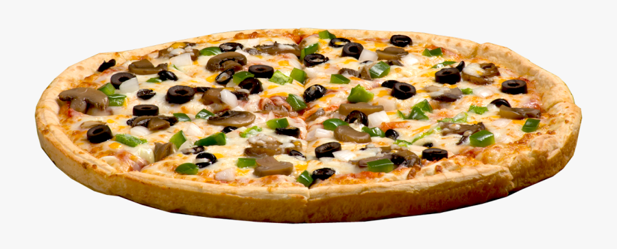 Green And Black Olive Pizza, Transparent Clipart