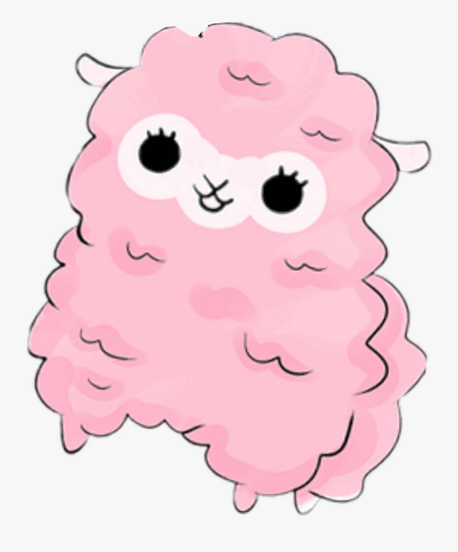 #cute #lama #pink, Transparent Clipart