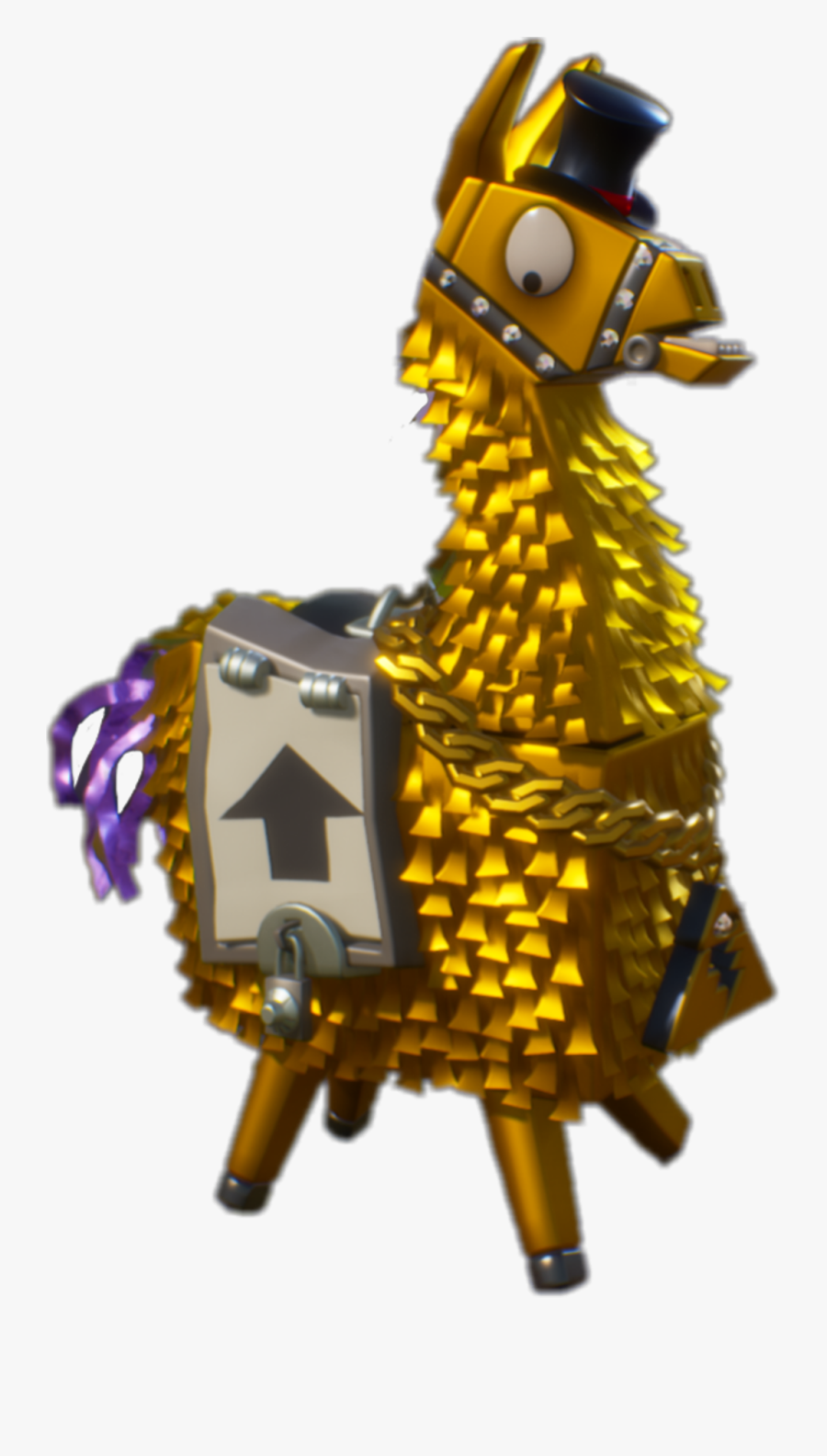 Llama Clipart Fortnite - Fortnite Gold Llama Png , Free ...