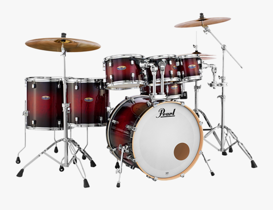 Pearl Decade Maple 7 Piece Drum Kit Setup In Gloss - Pearl Decade Maple 5 Piece, Transparent Clipart