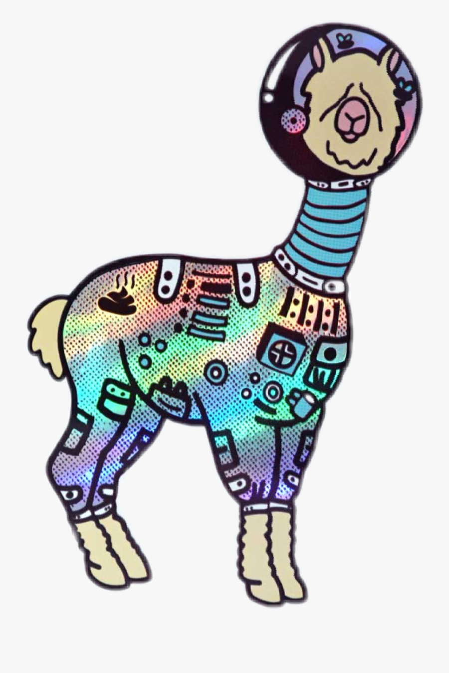 #lama #space #rainbow #colors #cool #edit #fanpage - Space Sticker, Transparent Clipart