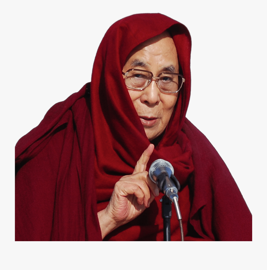 Dalai Lama With Head Covered - Dalai Lama Photo Download, Transparent Clipart