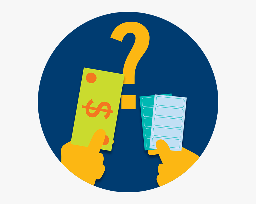 Two Hands, One Holds A Dollar Bill, The Other Two Break, Transparent Clipart