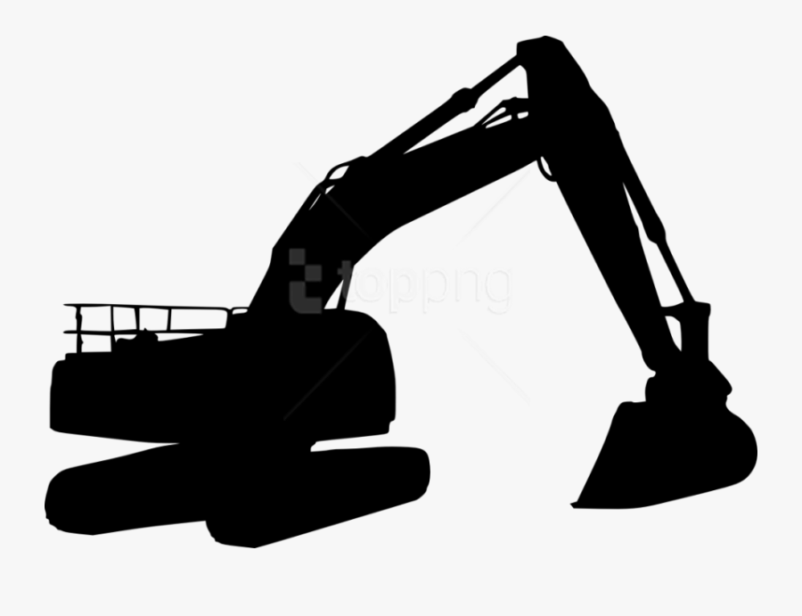 Vector Free Excavator Silhouette, Transparent Clipart