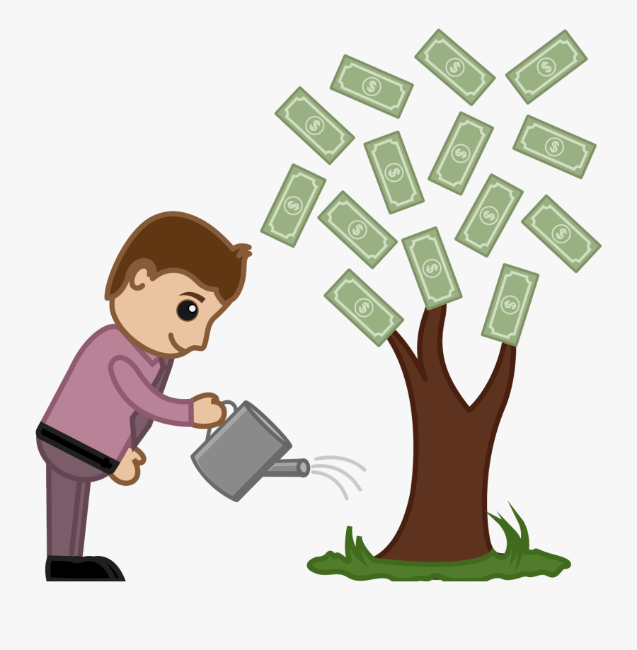 1) Reduce The Man Hours By 20% 2) Cut Down The Hardware - Watering Money Tree Clipart, Transparent Clipart