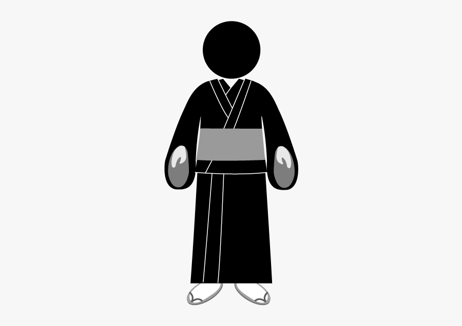 Black And White Icon Clipart Kimono, Transparent Clipart