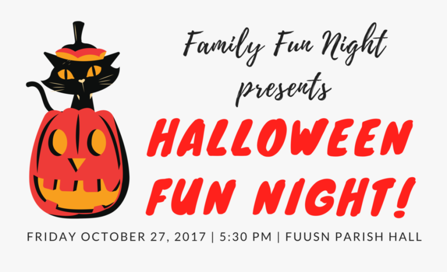 Family Halloween Fun Night, Transparent Clipart