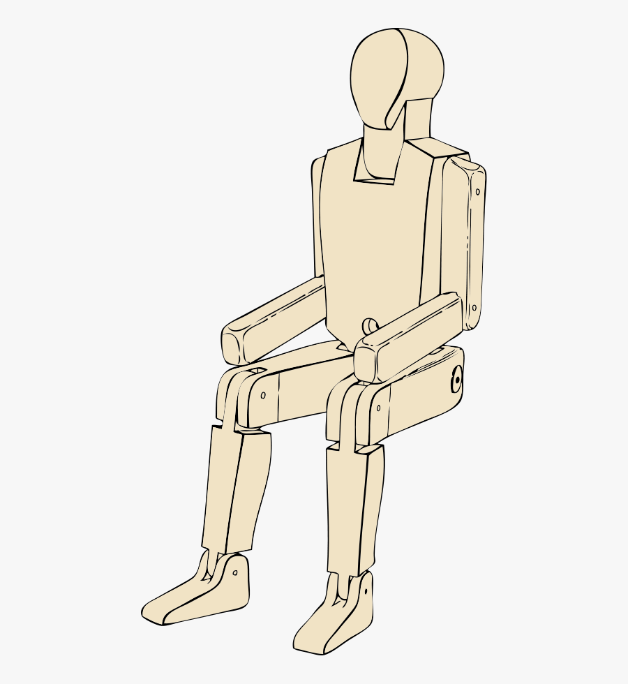 Mannequin Svg Clip Arts - Sitting, Transparent Clipart