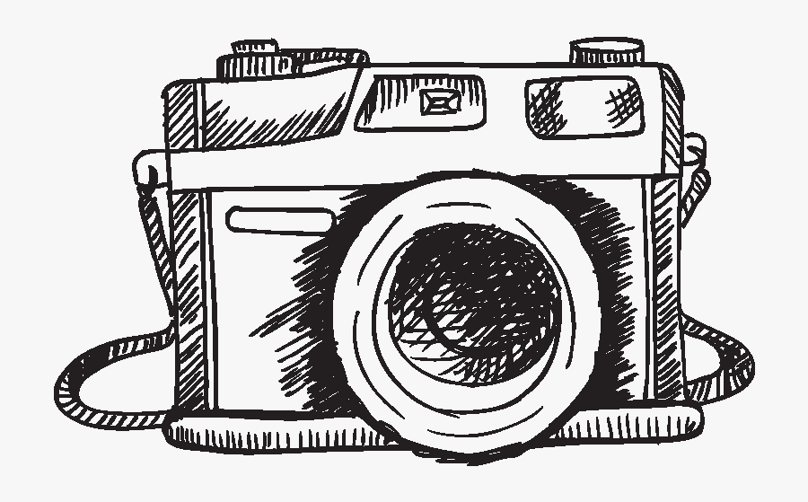 White Drawing Camera - Camera Drawing Png, Transparent Clipart