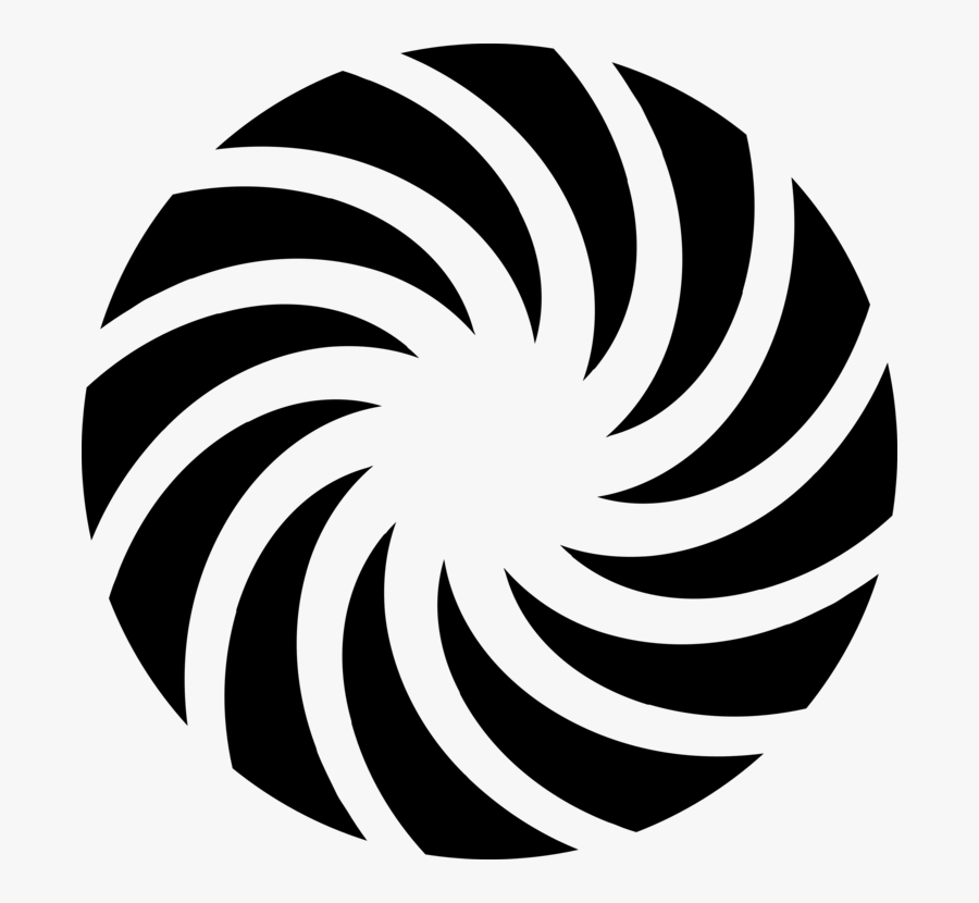 Plant,flower,leaf - Spiral Geometry Vector Silhouette, Transparent Clipart
