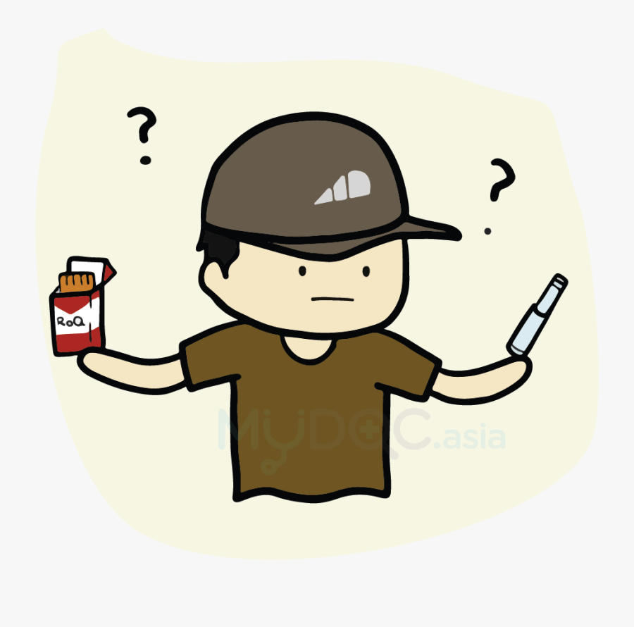 Smoking Clipart Juvenile - Vape Vs Cigarette Cartoom, Transparent Clipart