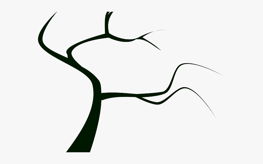 Dead Tree Silhouette Cartoon, Transparent Clipart