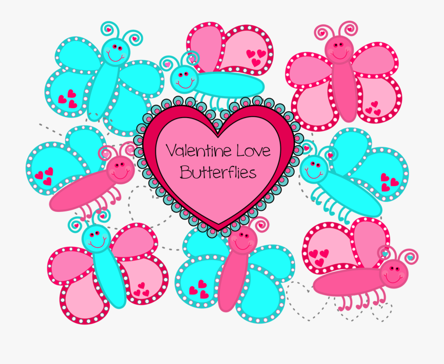 Butterfly Valentines Clipart, Transparent Clipart
