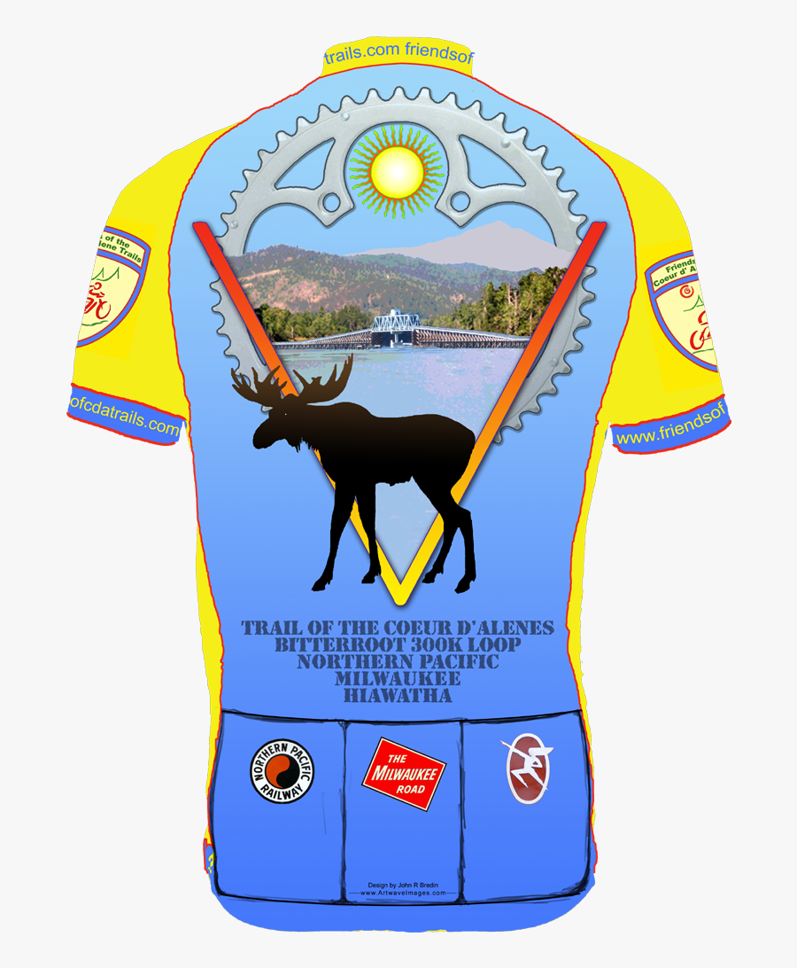 Moose Cycling Jersey, Transparent Clipart