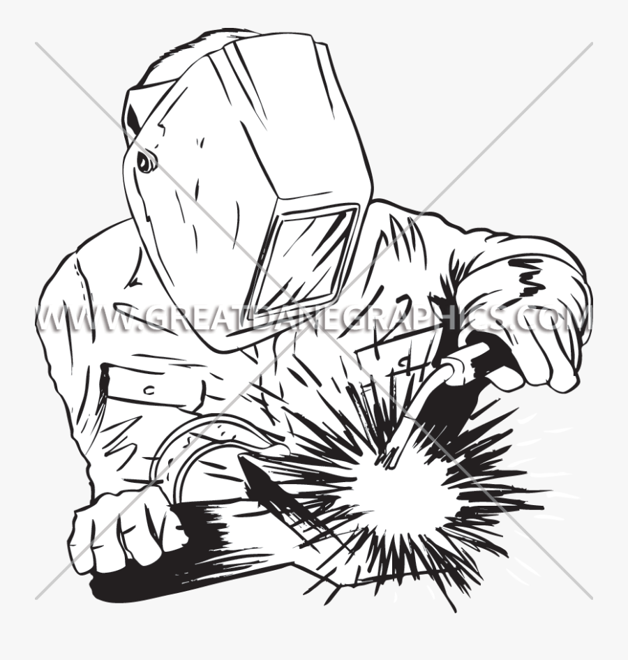 Welder Drawing At Getdrawings - Welding T Shirt Art, Transparent Clipart