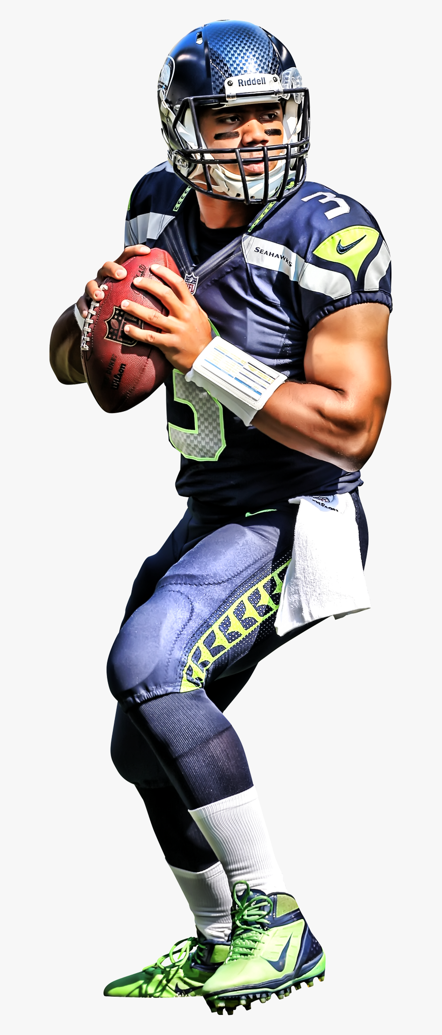 13 Nfl Bowl Madden Bay Green Seahawks Clipart - Russell Wilson No Background, Transparent Clipart