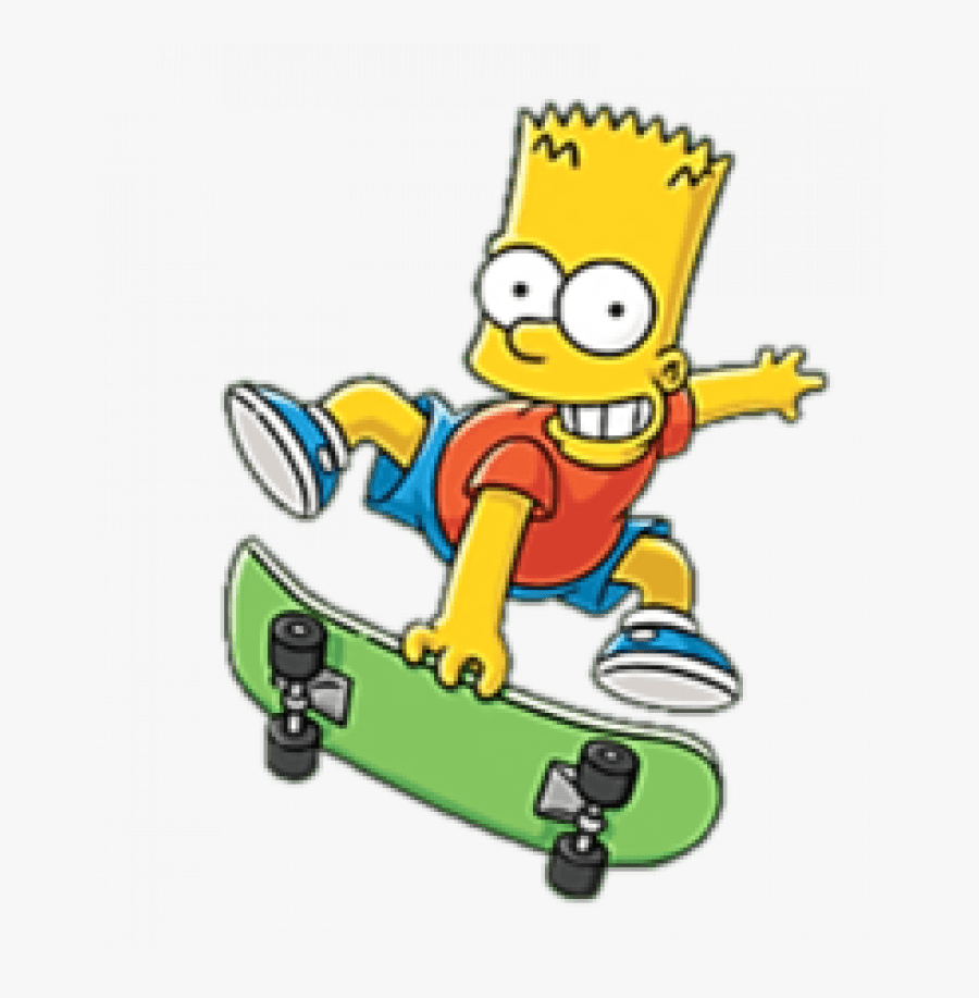 Bart Simpson En Patineta, Transparent Clipart