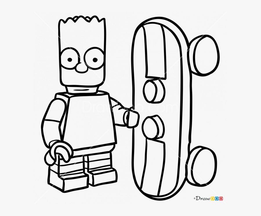 Drawing Skateboard Bart Simpson - Cartoon, Transparent Clipart