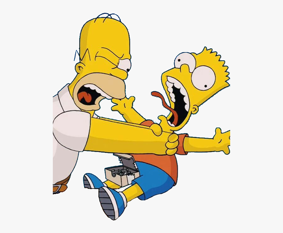 #homer #love #bart #simpson #amor @lucianoballack - Bart Simpson Y Homero Sticker, Transparent Clipart
