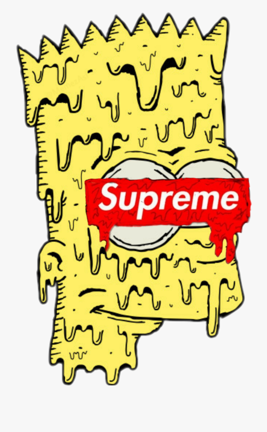 Transparent Bart Simpson Png - Supreme Simpsons, Transparent Clipart