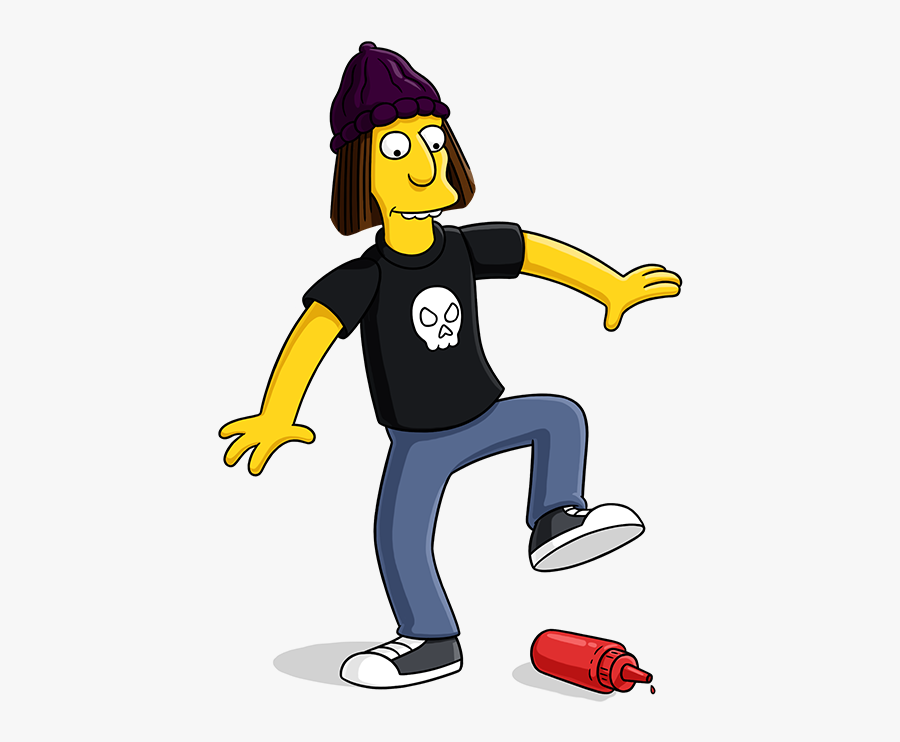 Jimbo Jones - Simpsons Character With Beanie, Transparent Clipart