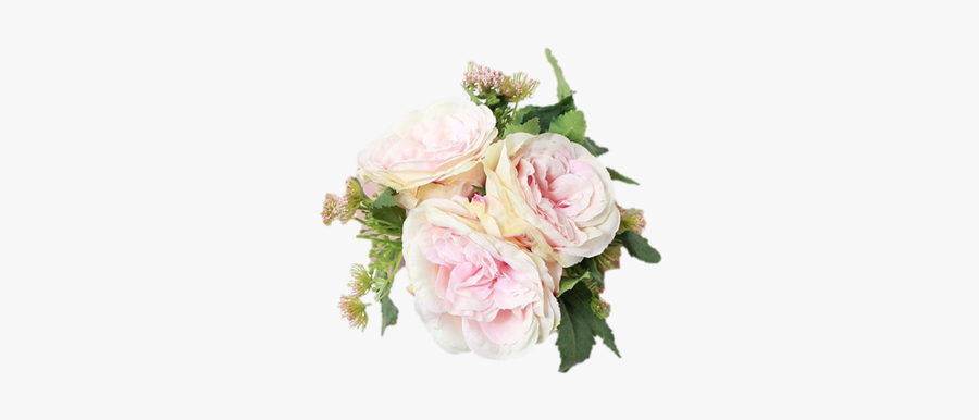 Clip Art Cottage Rose Bouquet In - Simple 1 Pink Rose Bridesmaid Bouquet, Transparent Clipart