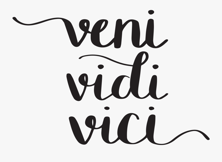 Hand Lettered Veni Vidi - Veni Vidi Vici, Transparent Clipart