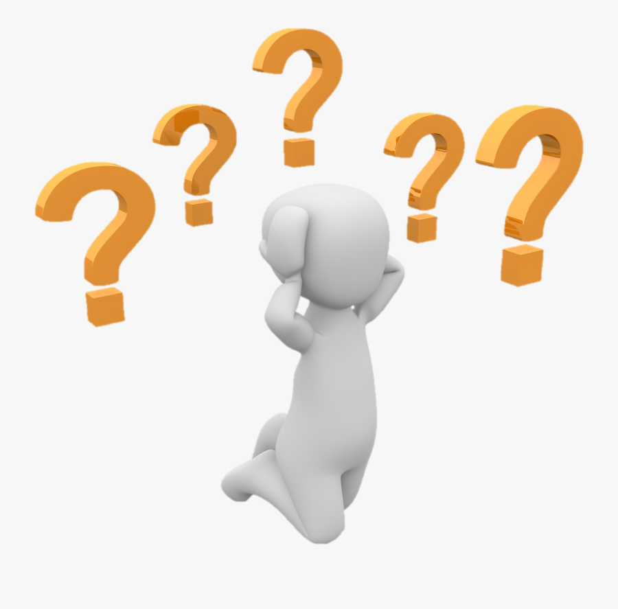 Confusing - Head Surrounded By Question Marks, Transparent Clipart