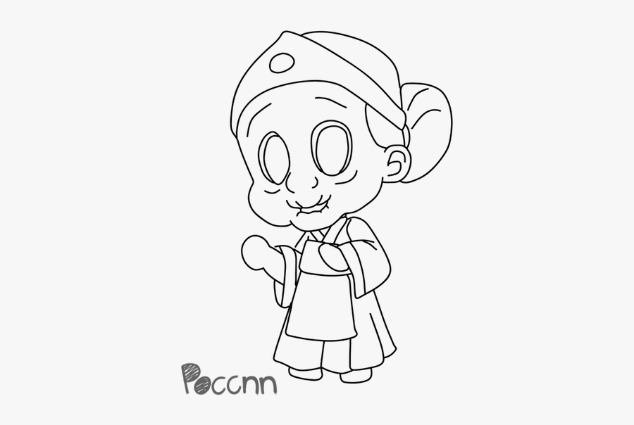 Grandmother Lineart - Cartoon, Transparent Clipart