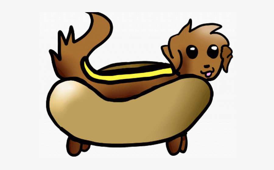 Dog Clipart Clipart Hot Dog Dog - Cartoon Hot Dog With A Face, Transparent Clipart