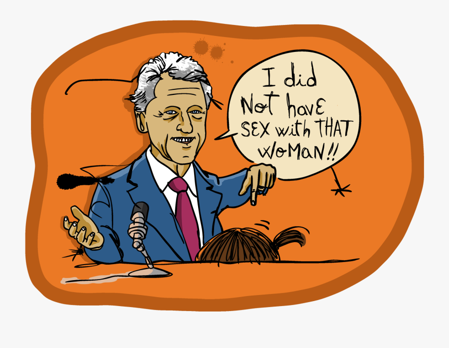 A Million Degrees Of Separation O Production Company - Bill Clinton And Monica Lewinsky Drawing, Transparent Clipart