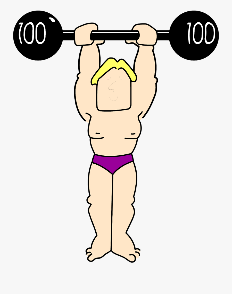 Clipart Girl Weightlifting - Guy Lifting Weights Transparent, Transparent Clipart