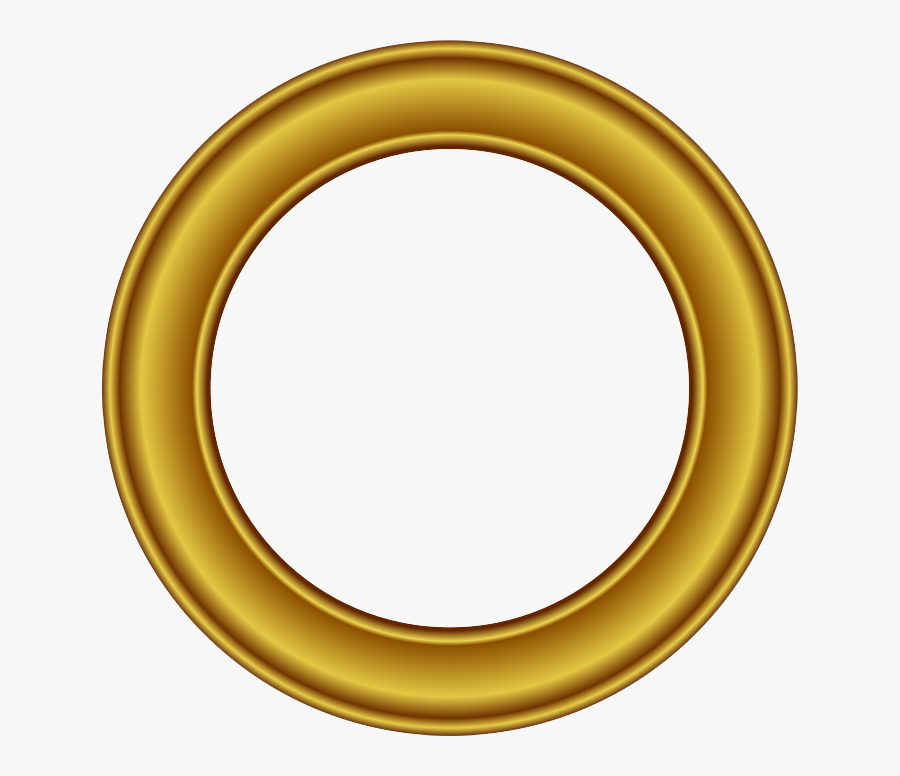 Golden Round Frame Png - Gold Round Frame Png, Transparent Clipart