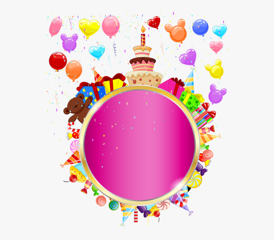 Happy Birthday Clipart Round - Cartoons Background For Birthday, Transparent Clipart