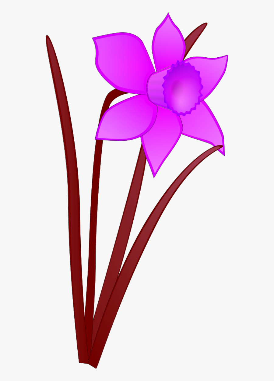 Vector Clip Art - Flores Animadas Con Tallo, Transparent Clipart