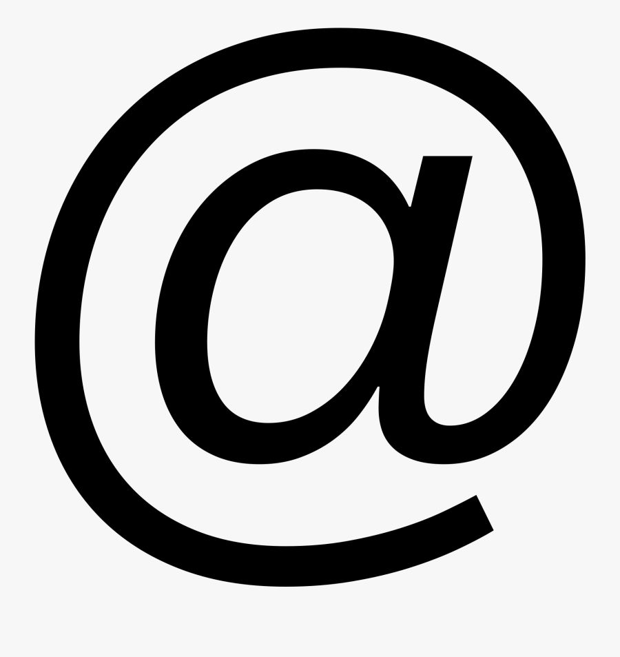 The “at” Symbol - Clip Art Email, Transparent Clipart