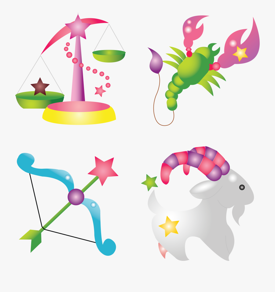 Scorpio Clipart Sagittarius - Cartoon Cute Character Vector, Transparent Clipart