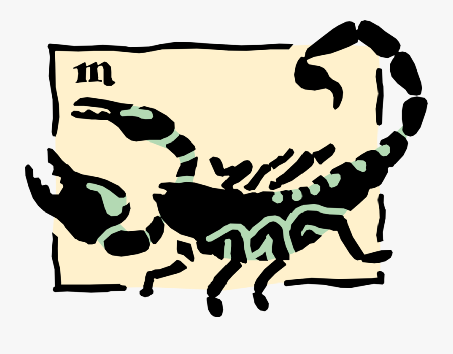 Vector Illustration Of Astrological Horoscope Astrology - Skorpió, Transparent Clipart