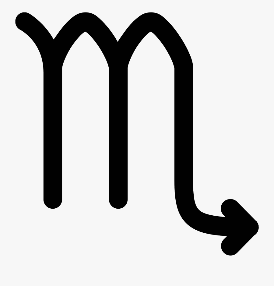 This Icon Looks Like Lower Case Alphabet M For Which - Scorpio Icons, Transparent Clipart