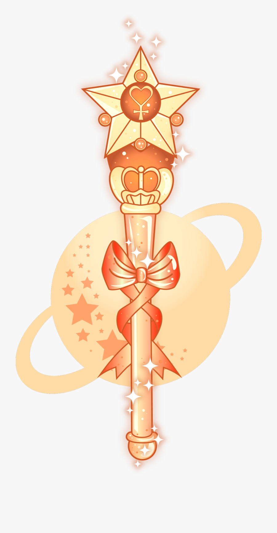 Sailor Moon Clipart Stick - Sailor Moon Mars Wand, Transparent Clipart