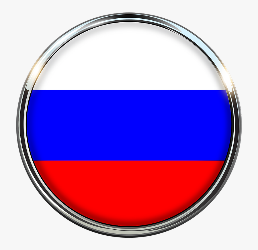 Bandera De Rusia En Circulo, Transparent Clipart