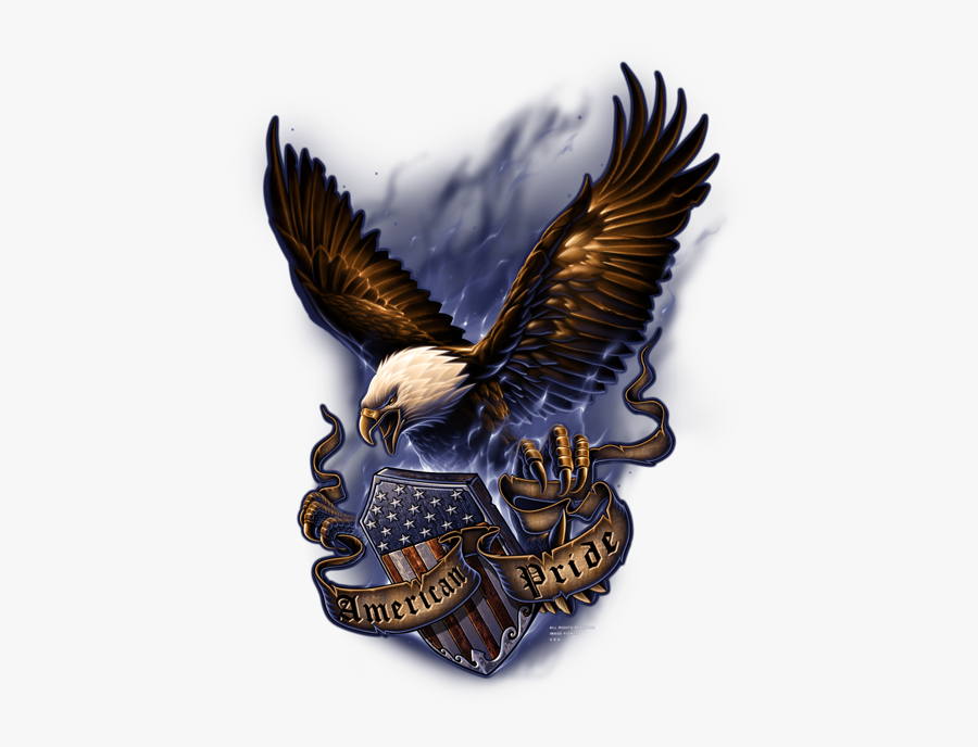 Eagle Of Tshirt Prey Graphics Bird - Art Eagle Harley Davidson, Transparent Clipart